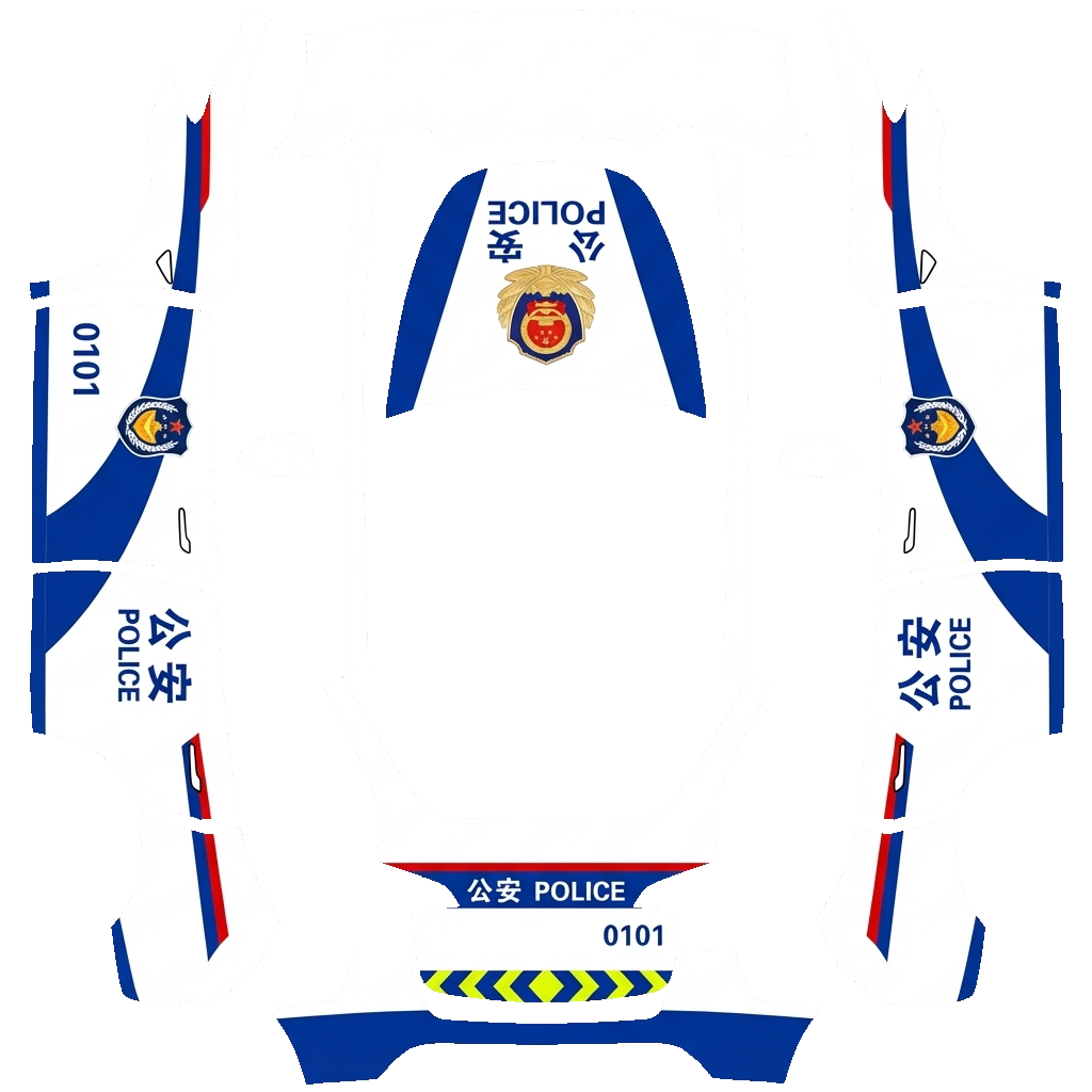 Model Y-folieringsdesign - flat wrap PNG for Model Y Paint Shop