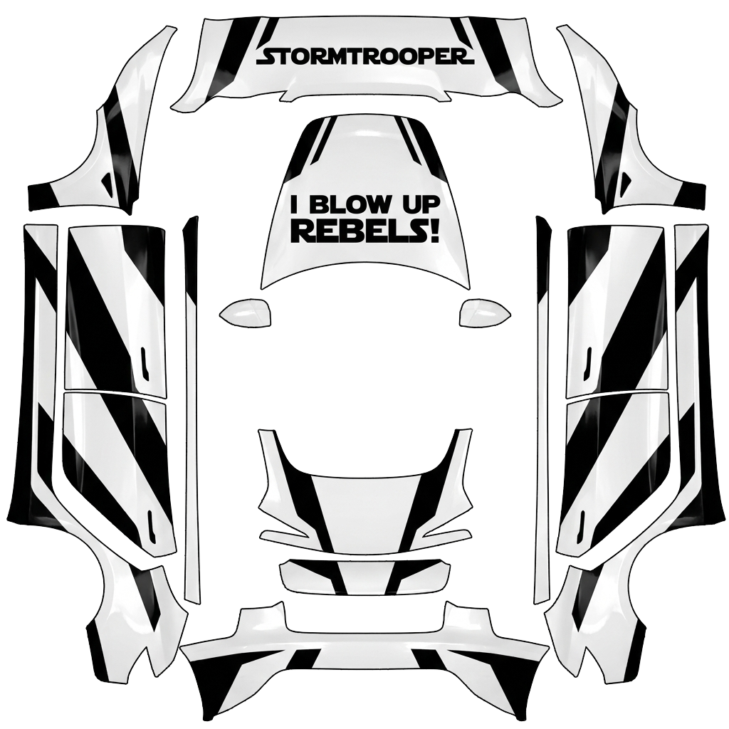 Model 3 Wrap Design - flat wrap PNG for Model 3 (2024+ Standard/Premium) Paint Shop