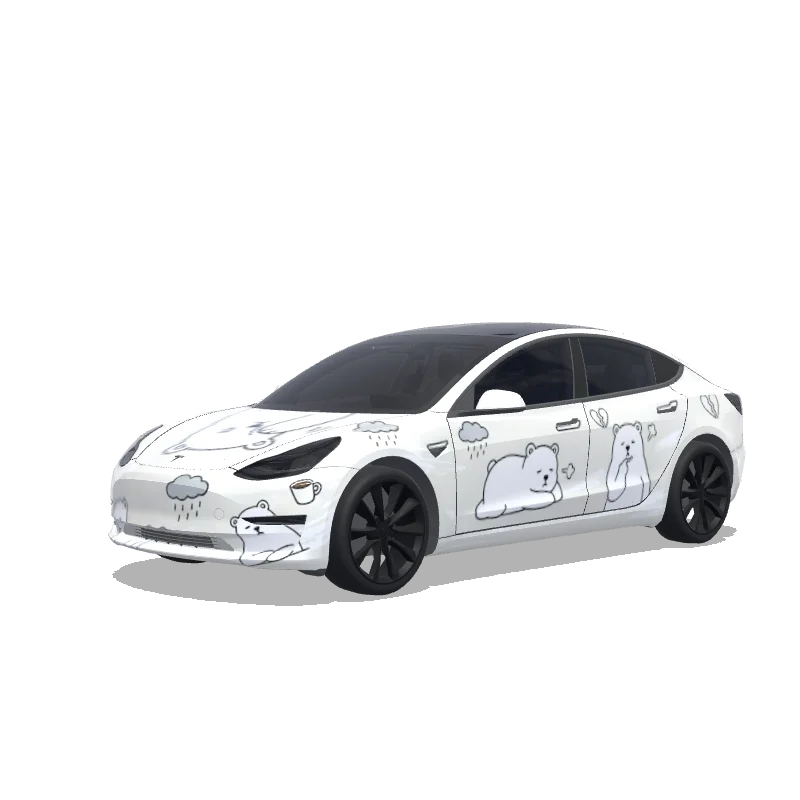 Tesla Model 3 custom wrap design