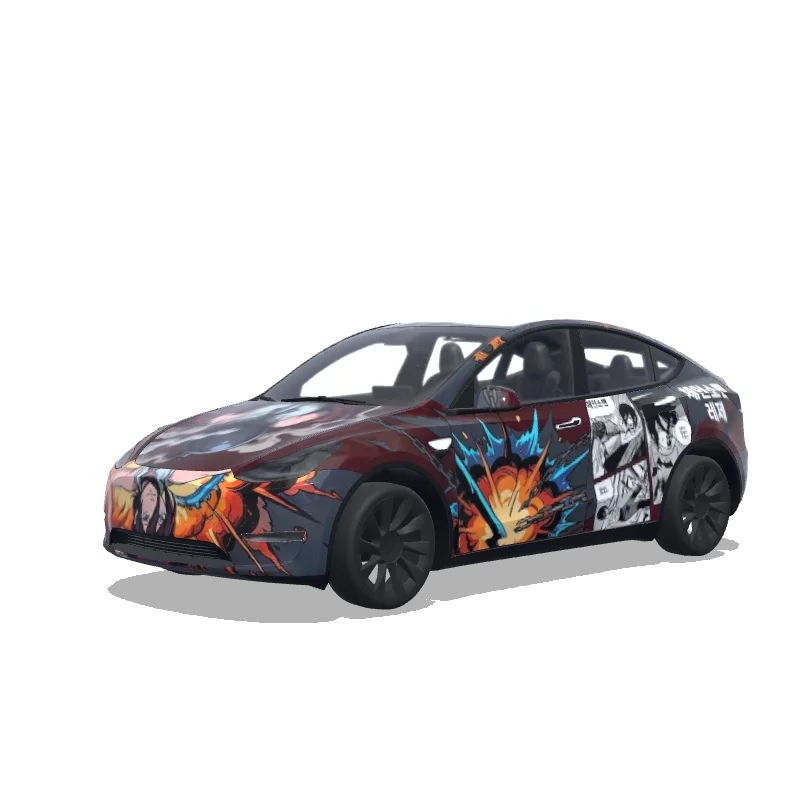 Tesla Model Y custom wrap design