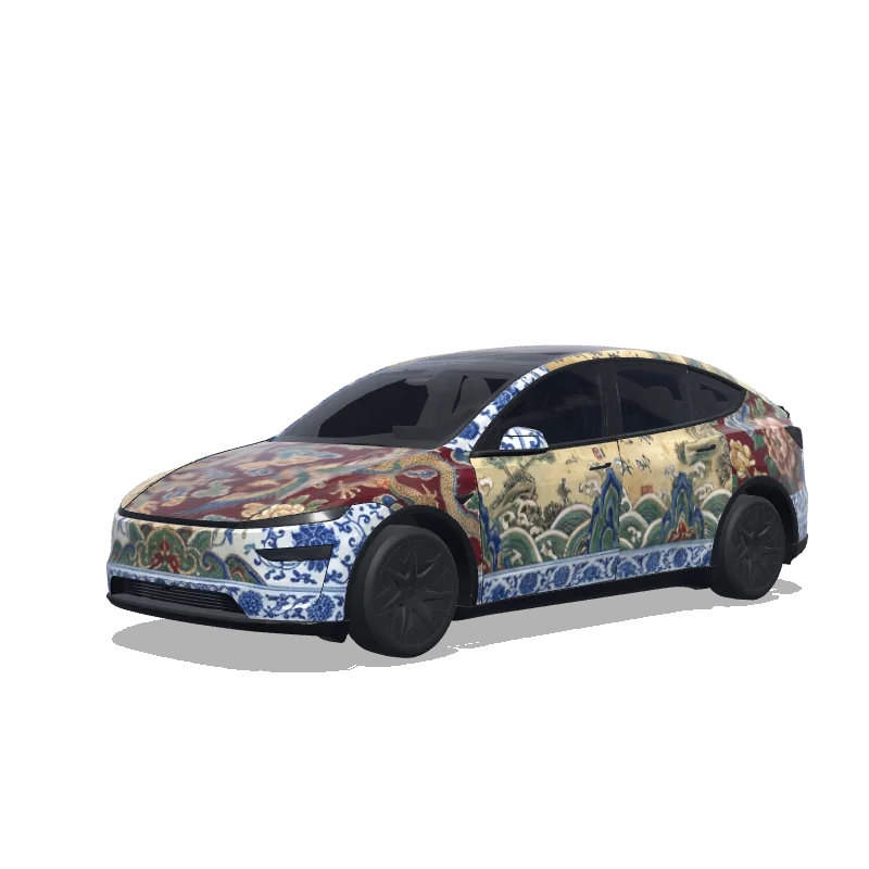 Tesla Model Y L custom wrap design