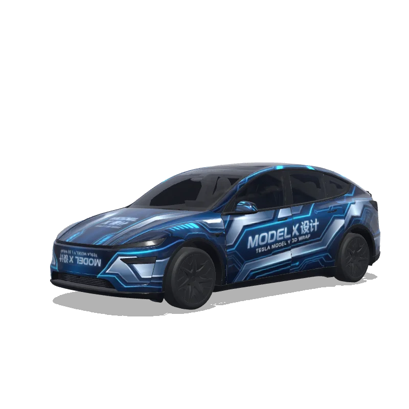 Tesla Model Y L custom wrap design