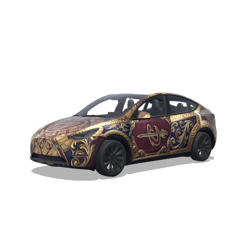 Tesla Model Y custom wrap design