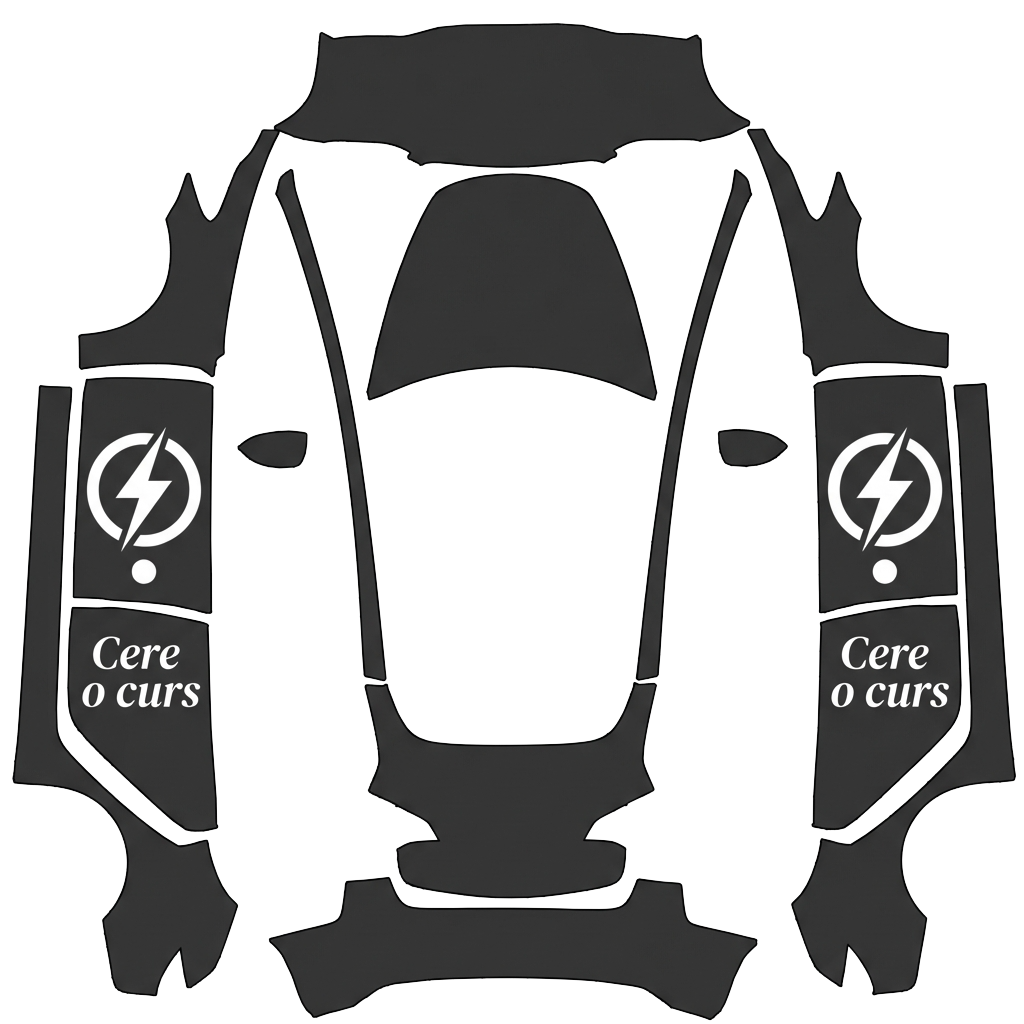 Diseño de vinilo para Model 3 - flat wrap PNG for Model 3 Paint Shop
