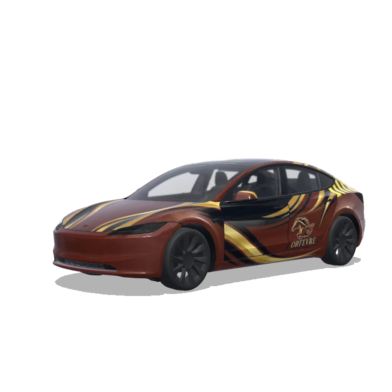 Tesla Model 3 (2024+ Standard/Premium) custom wrap design