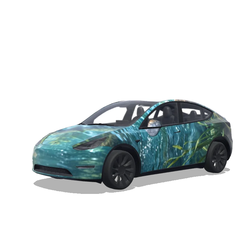 Tesla Model Y custom wrap design