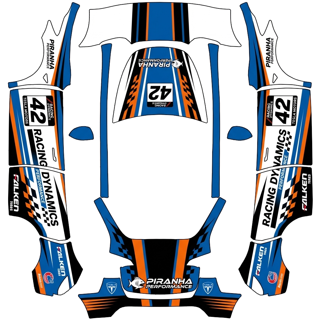 Model Y Wrap Design - flat wrap PNG for Model Y Paint Shop