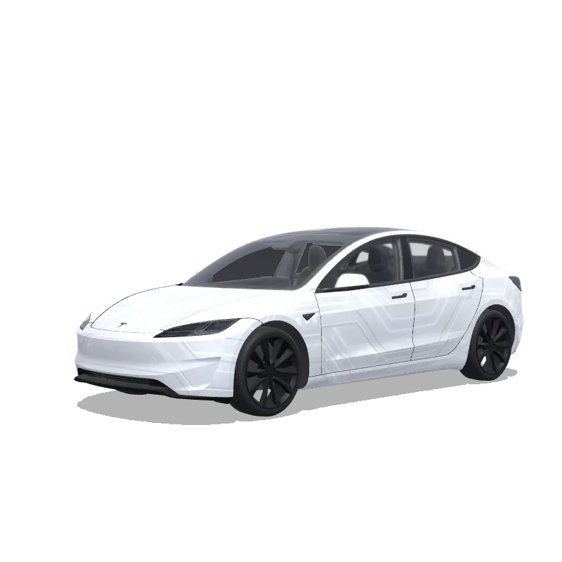 Tesla Model 3 (2024+ Performance) custom wrap design