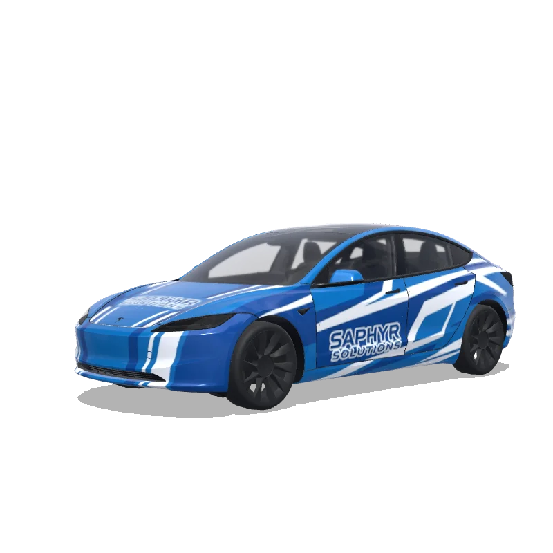 Tesla Model 3 (2024+ Standard/Premium) custom wrap design