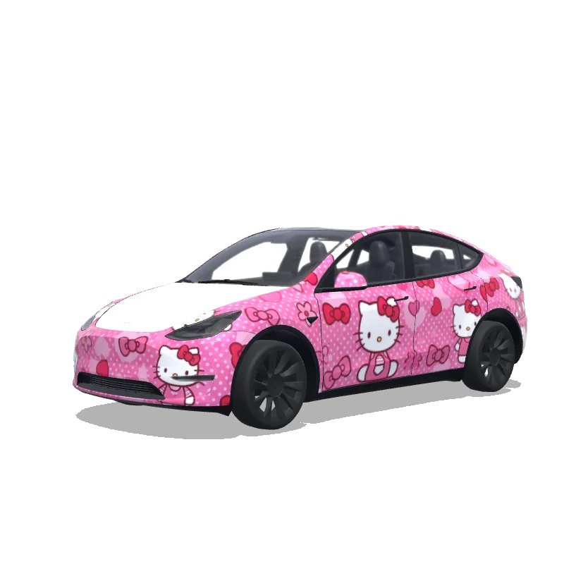 Tesla Model Y tilpasset wrap-design