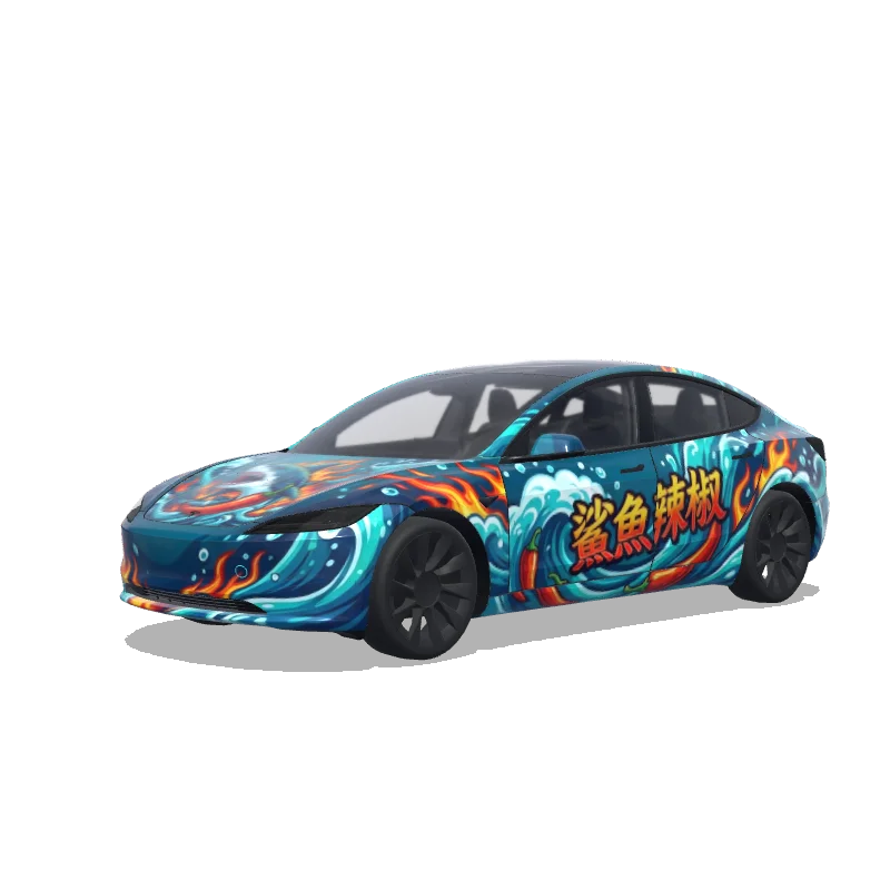 Tesla Model 3 (2024+ Standard/Premium) custom wrap design