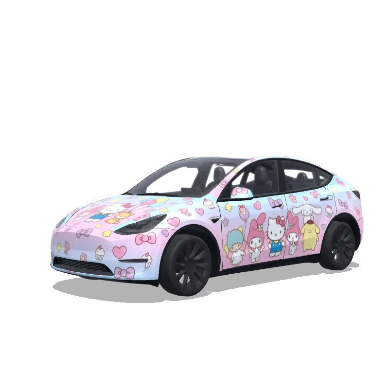 Tesla Model Y tilpasset wrap-design