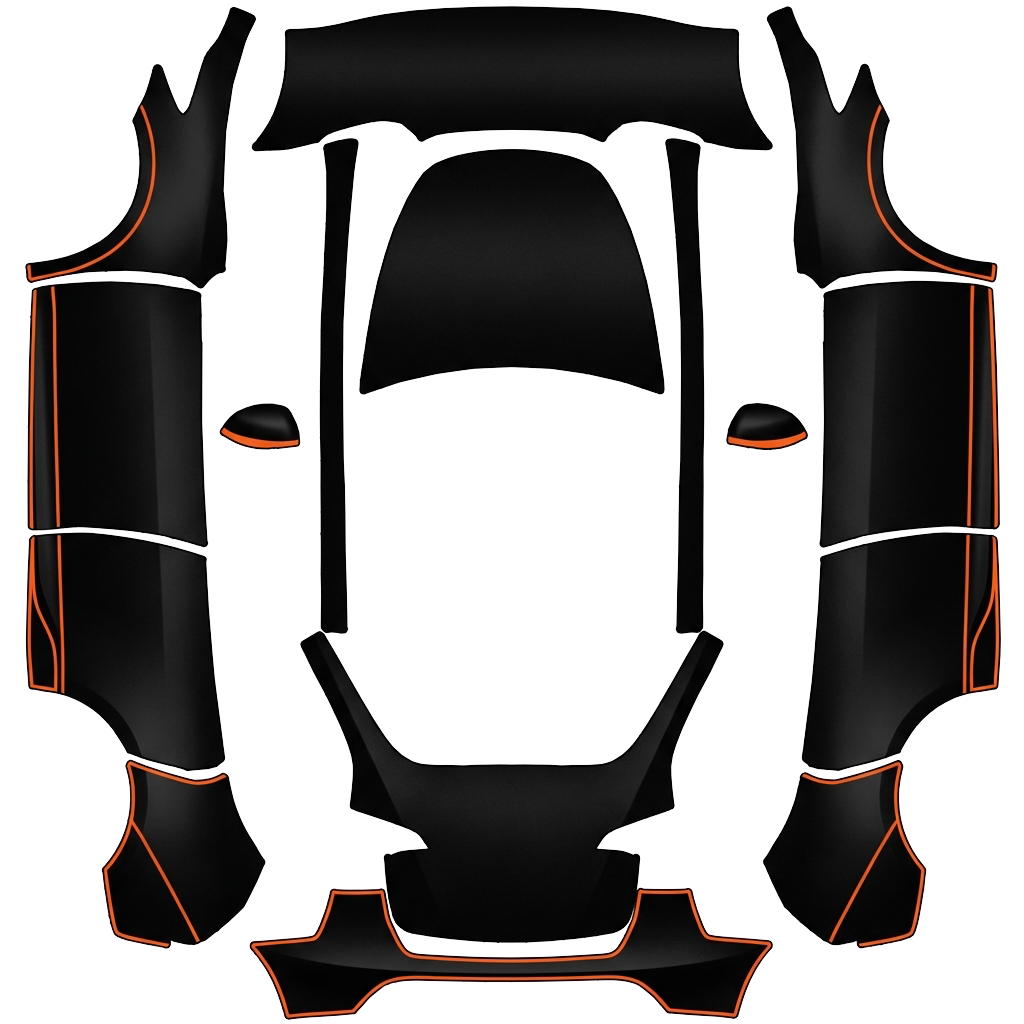Diseño de vinilo para Model Y - flat wrap PNG for Model Y Paint Shop