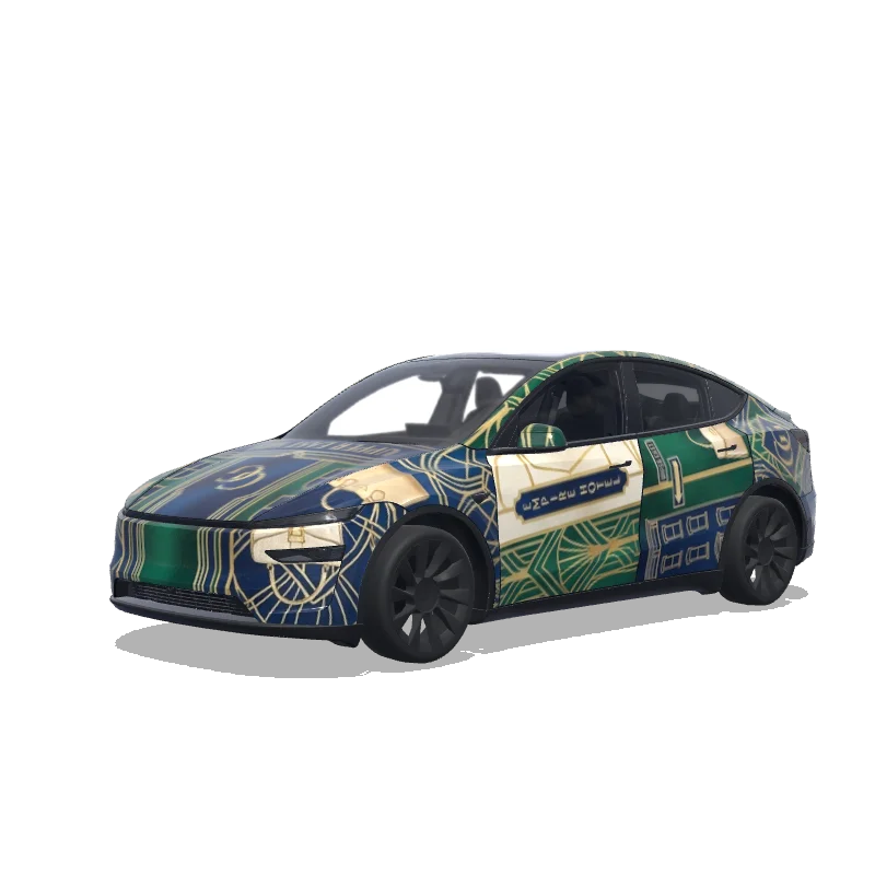 Tesla Model Y (2025+ Premium) custom wrap design