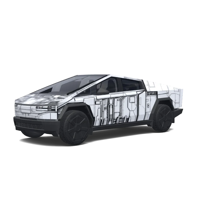 Tesla Cybertruck custom wrap design