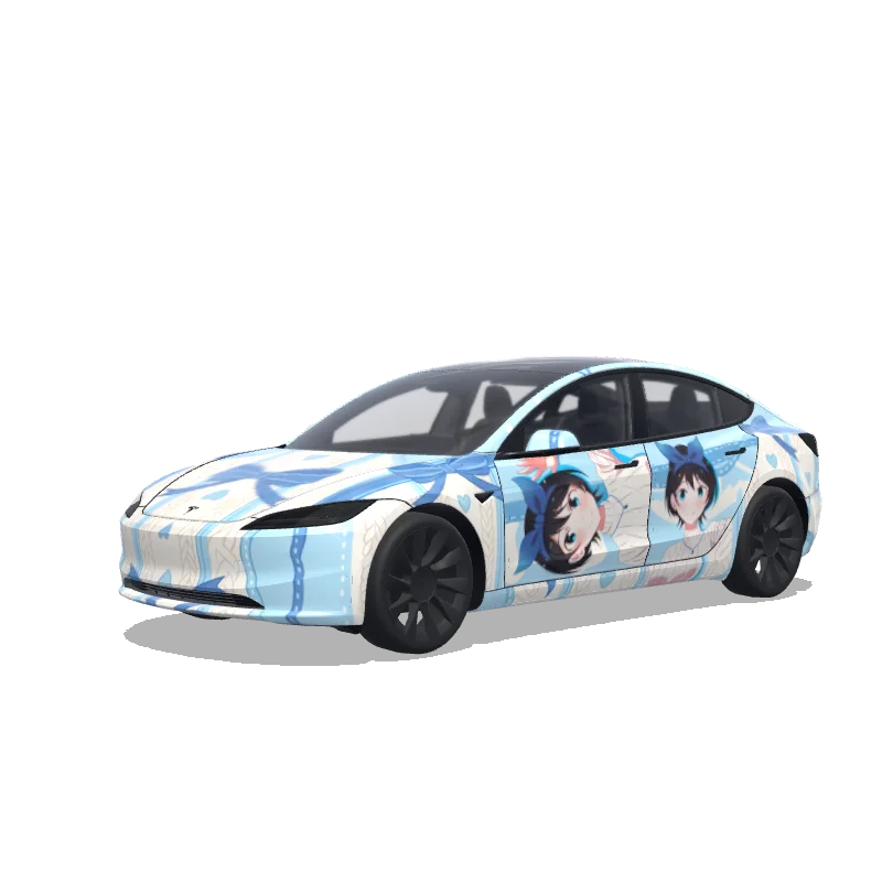 Tesla Model 3 (2024+ Standard/Premium) custom wrap design