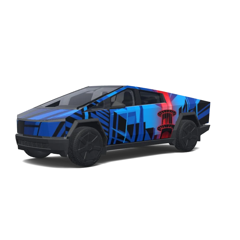Tesla Cybertruck custom wrap design