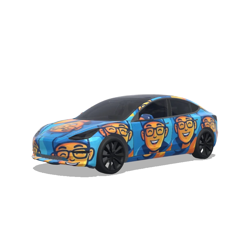 Tesla Model 3 カスタムラップデザイン