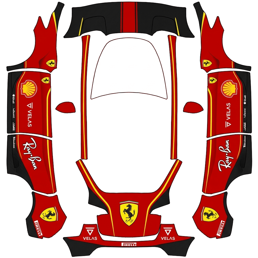 Model Y-folieringsdesign - flat wrap PNG for Model Y Paint Shop