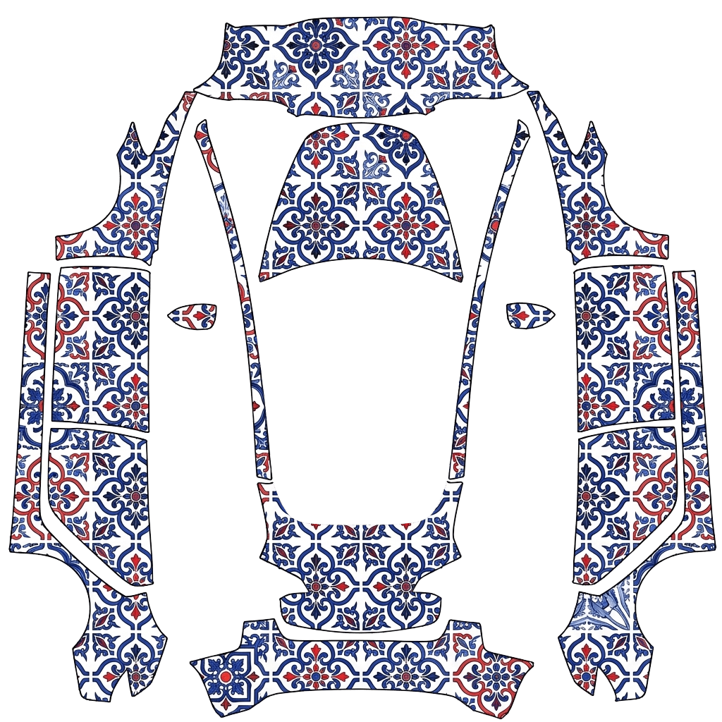 Model 3 Wrap Design - flat wrap PNG for Model 3 Paint Shop