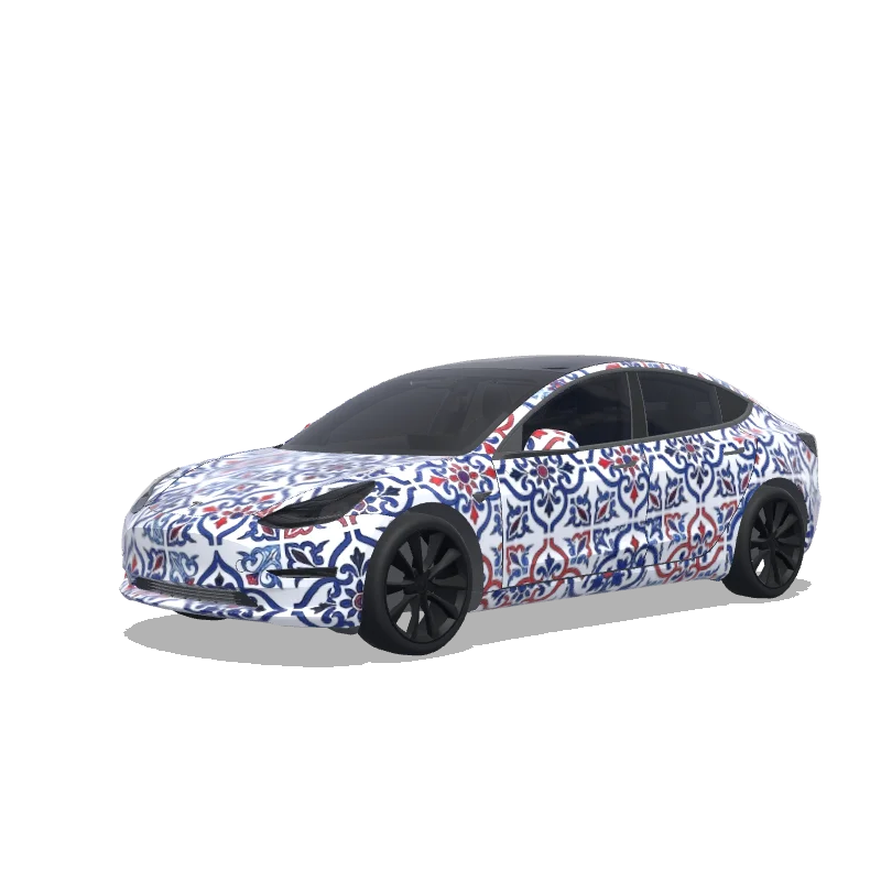 Tesla Model 3 custom wrap design