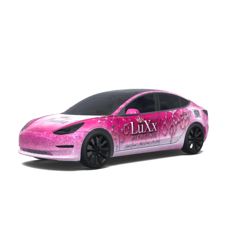 Tesla Model 3 anpassad wrap-design