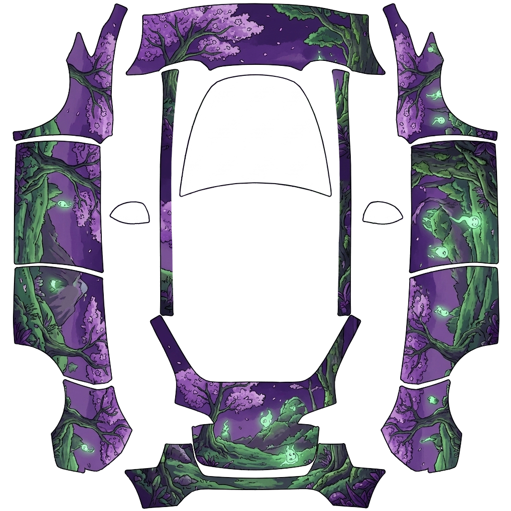 Model Y Wrap Design - flat wrap PNG for Model Y Paint Shop
