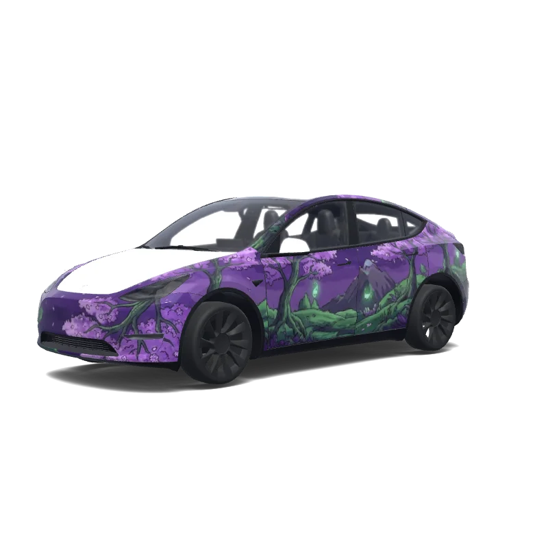Tesla Model Y custom wrap design