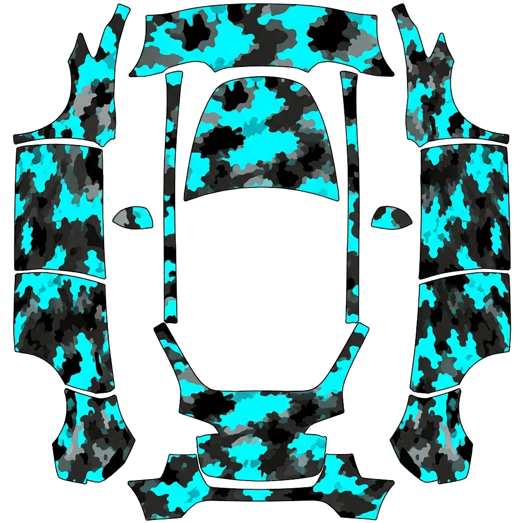 Model Y-folieringsdesign - flat wrap PNG for Model Y Paint Shop
