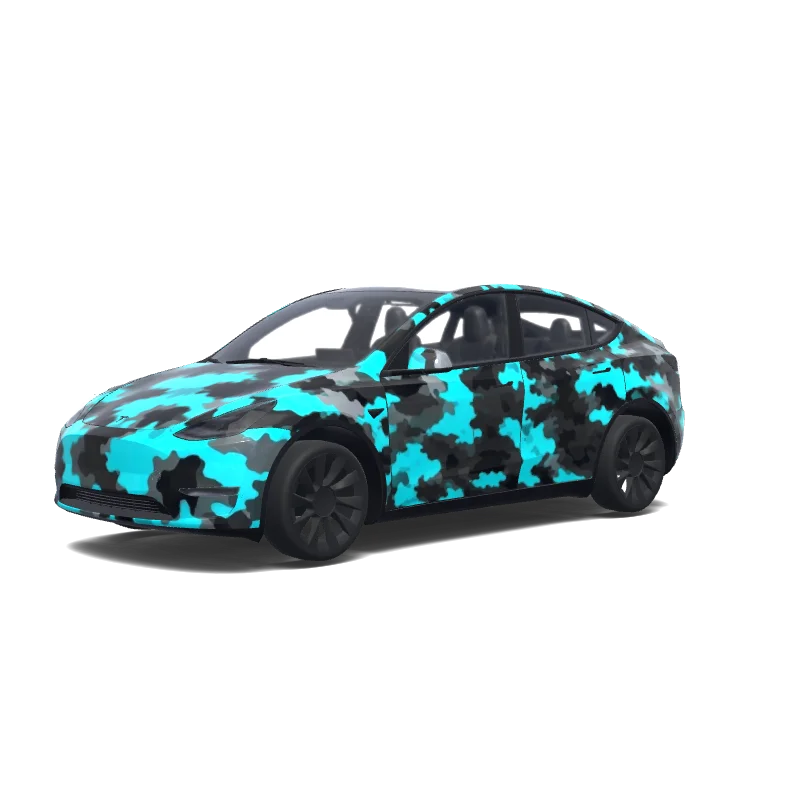Tesla Model Y tilpasset wrap-design
