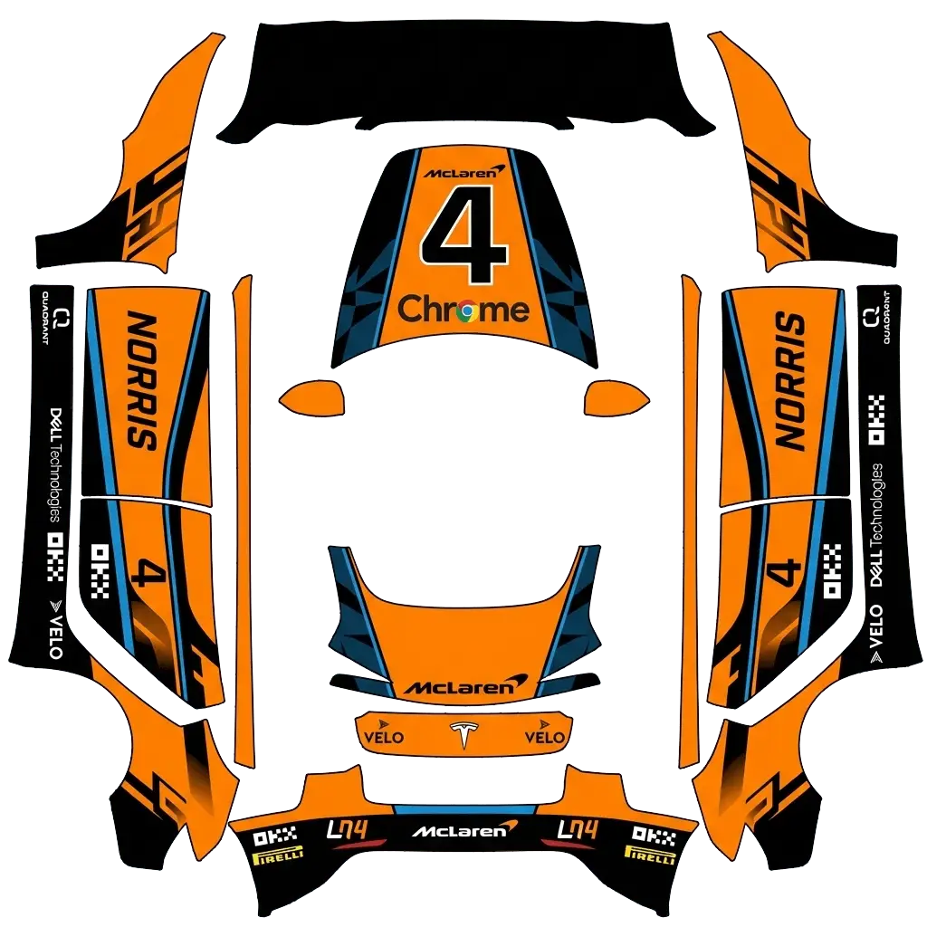 Red bull - flat wrap PNG for Model 3 Paint Shop
