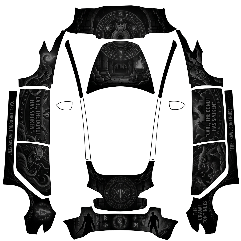 Model 3-folieringsdesign - flat wrap PNG for Model 3 Paint Shop