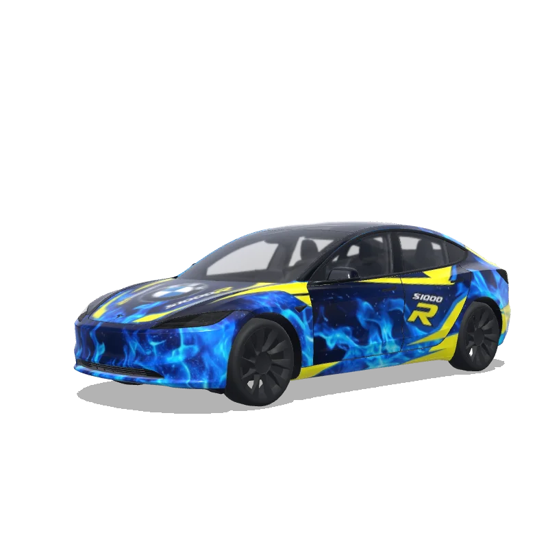 Tesla Model 3 (2024+ Standard/Premium) custom wrap design
