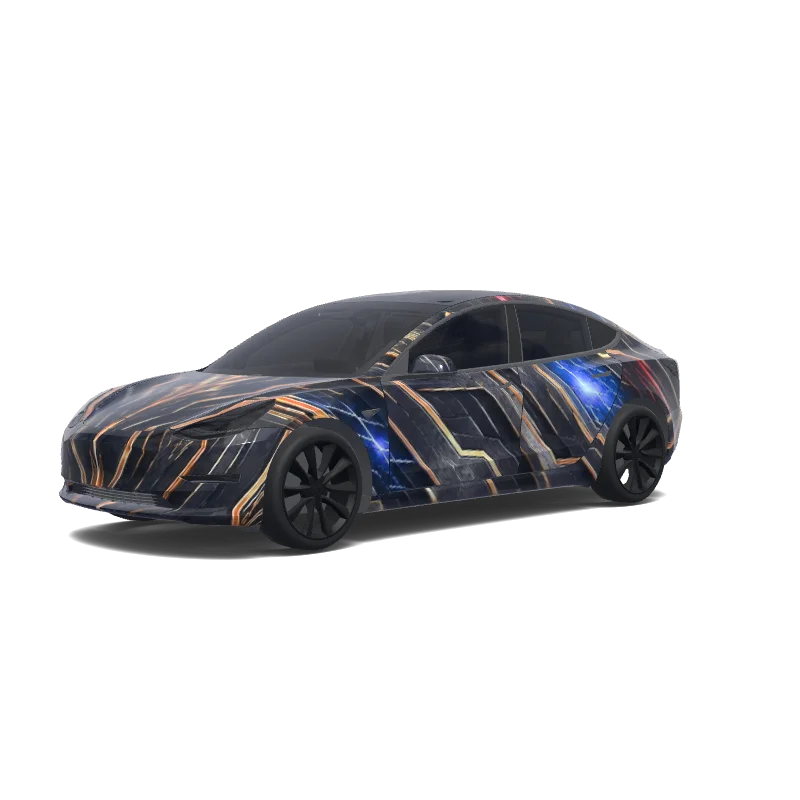 Tesla Model 3 custom wrap design