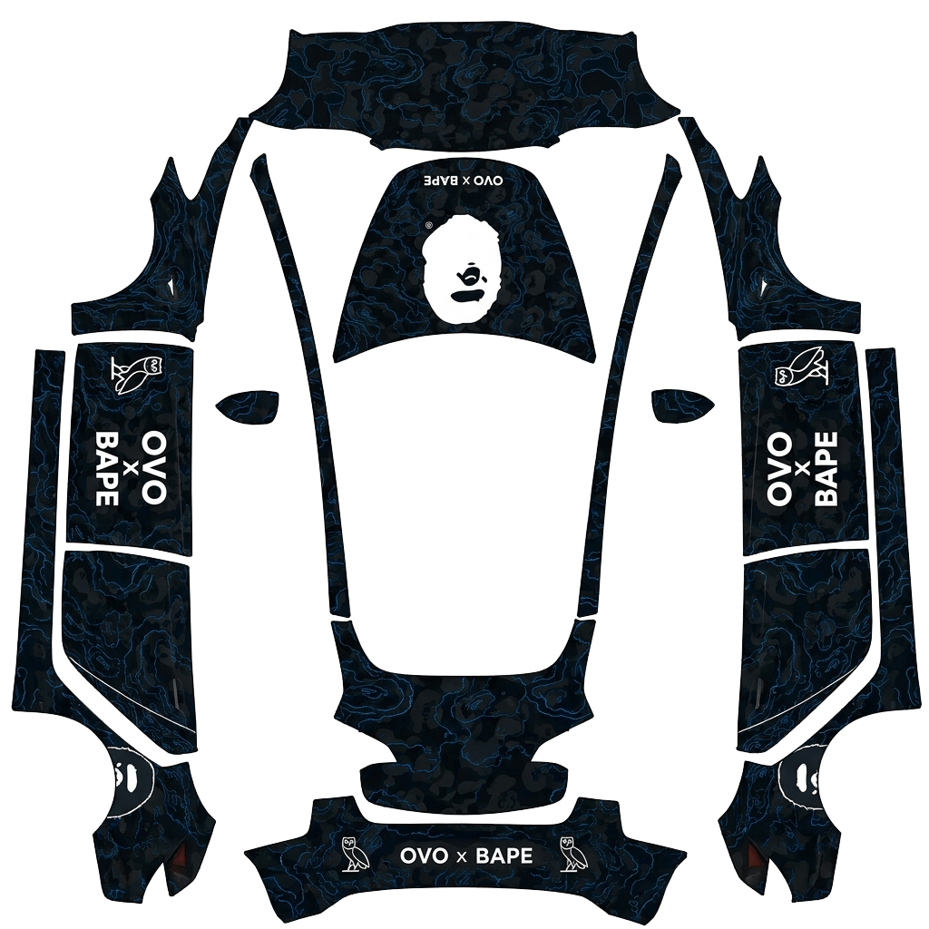 Model 3 ラップデザイン - flat wrap PNG for Model 3 Paint Shop