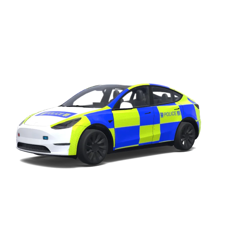 2026香港警察交通警車拉花 - Tesla Model Y wrap