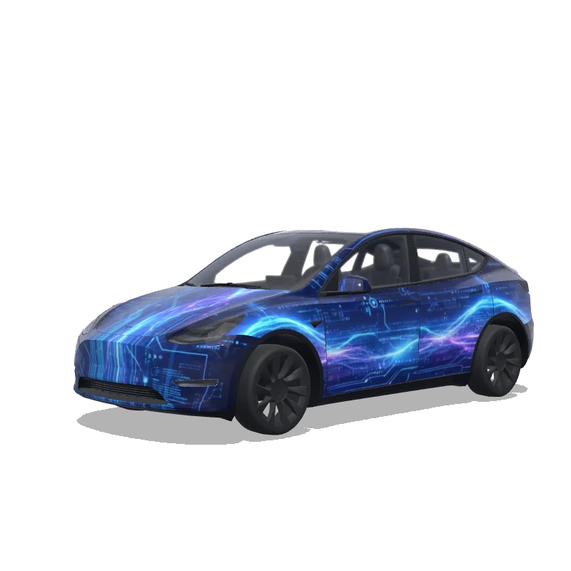 Tesla Model Y custom wrap design