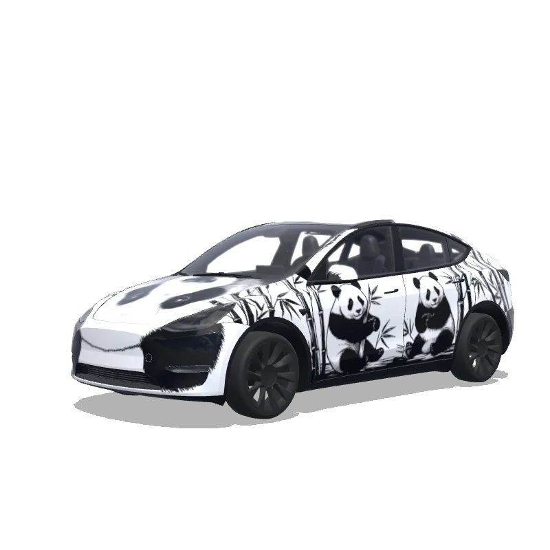 Tesla Model Y custom wrap design