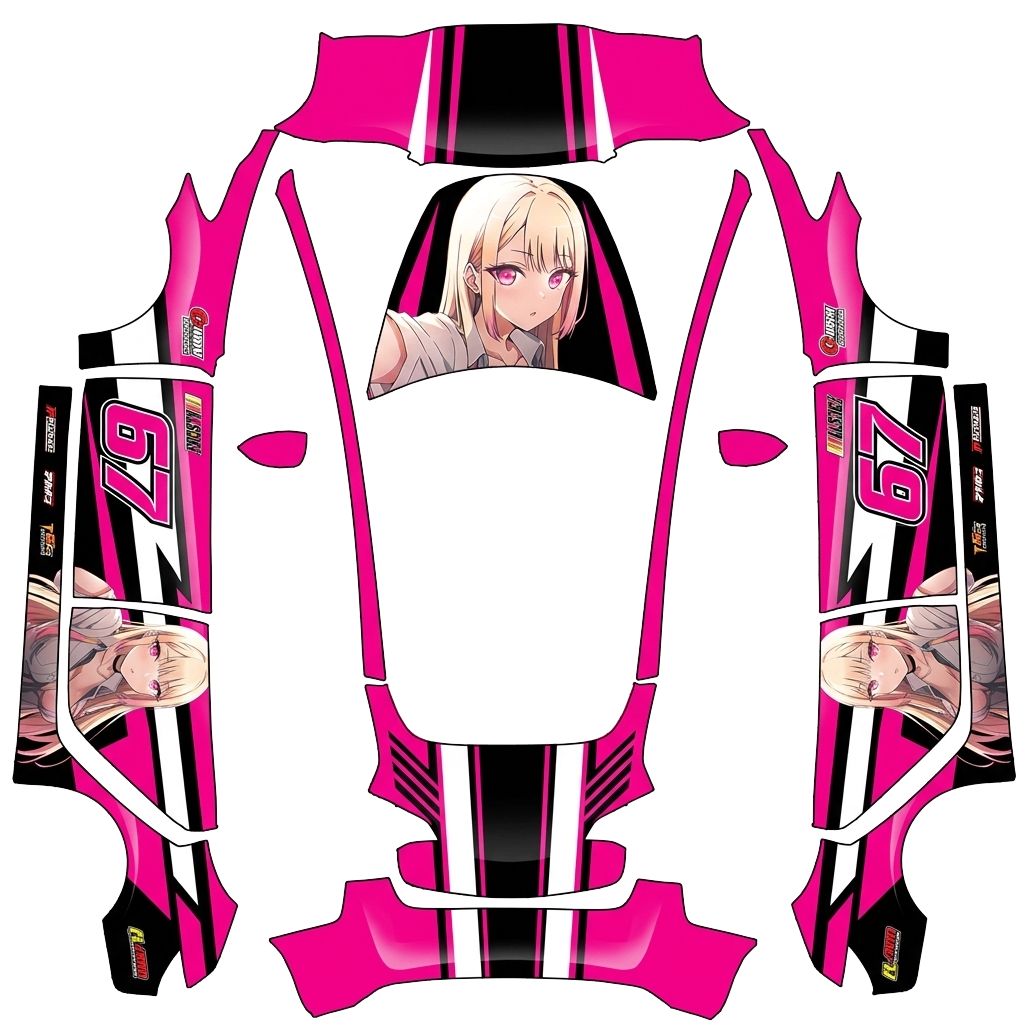 Model 3 Wrap Design - flat wrap PNG for Model 3 Paint Shop