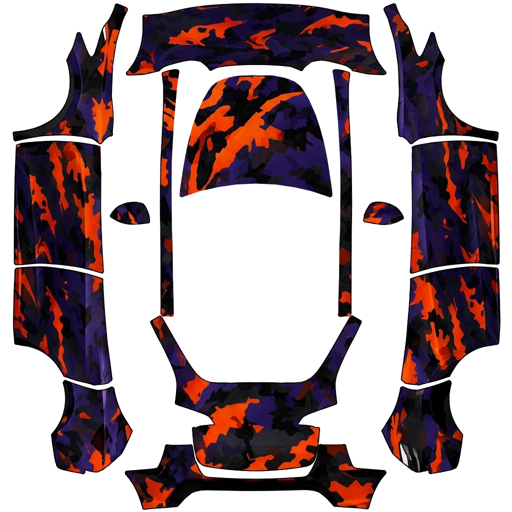 Model Y-folieringsdesign - flat wrap PNG for Model Y Paint Shop