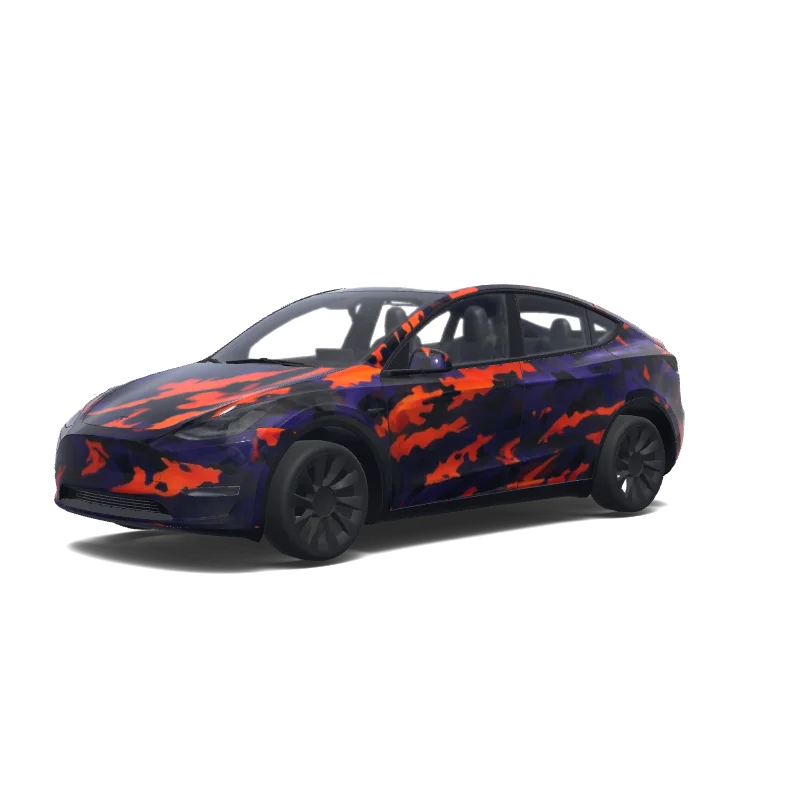 Tesla Model Y tilpasset wrap-design