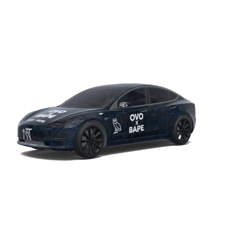 Tesla Model 3 custom wrap design