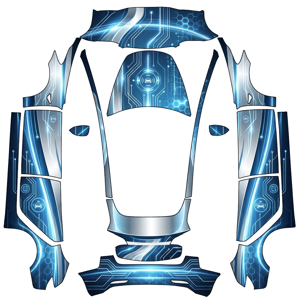 Model 3 Wrap Design - flat wrap PNG for Model 3 Paint Shop