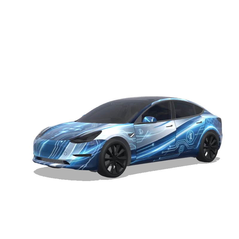 Tesla Model 3 custom wrap design