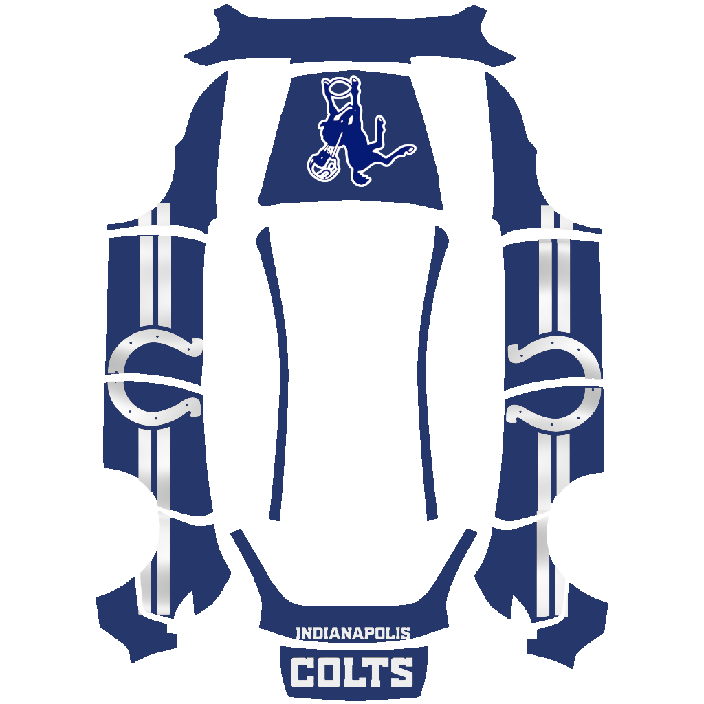 Indianapolis Colts NFL - flat wrap PNG for Model Y (2025+ Standard) Paint Shop