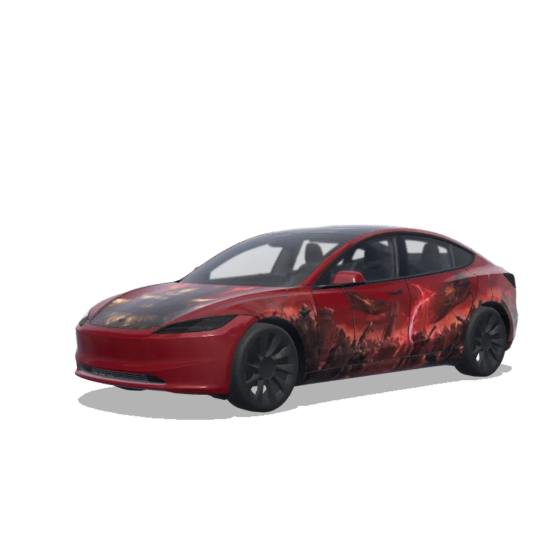Tesla Model 3 (2024+ Standard/Premium) custom wrap design