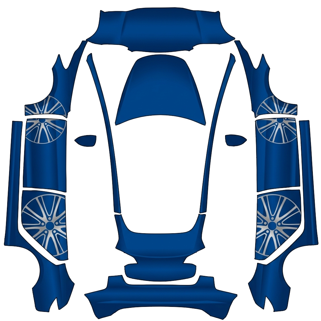 Model 3 Wrap Design - flat wrap PNG for Model 3 Paint Shop