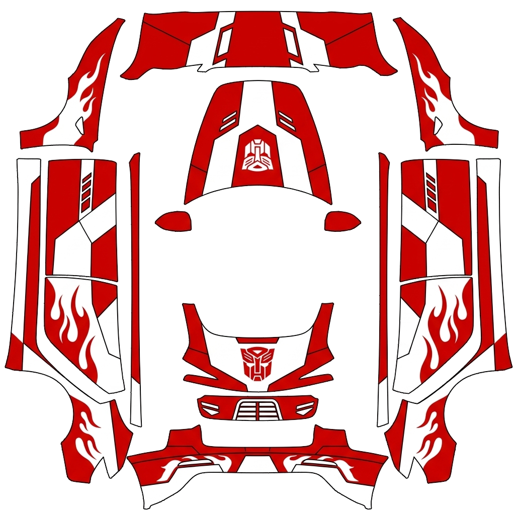 Model 3 Wrap Design - flat wrap PNG for Model 3 (2024+ Standard/Premium) Paint Shop