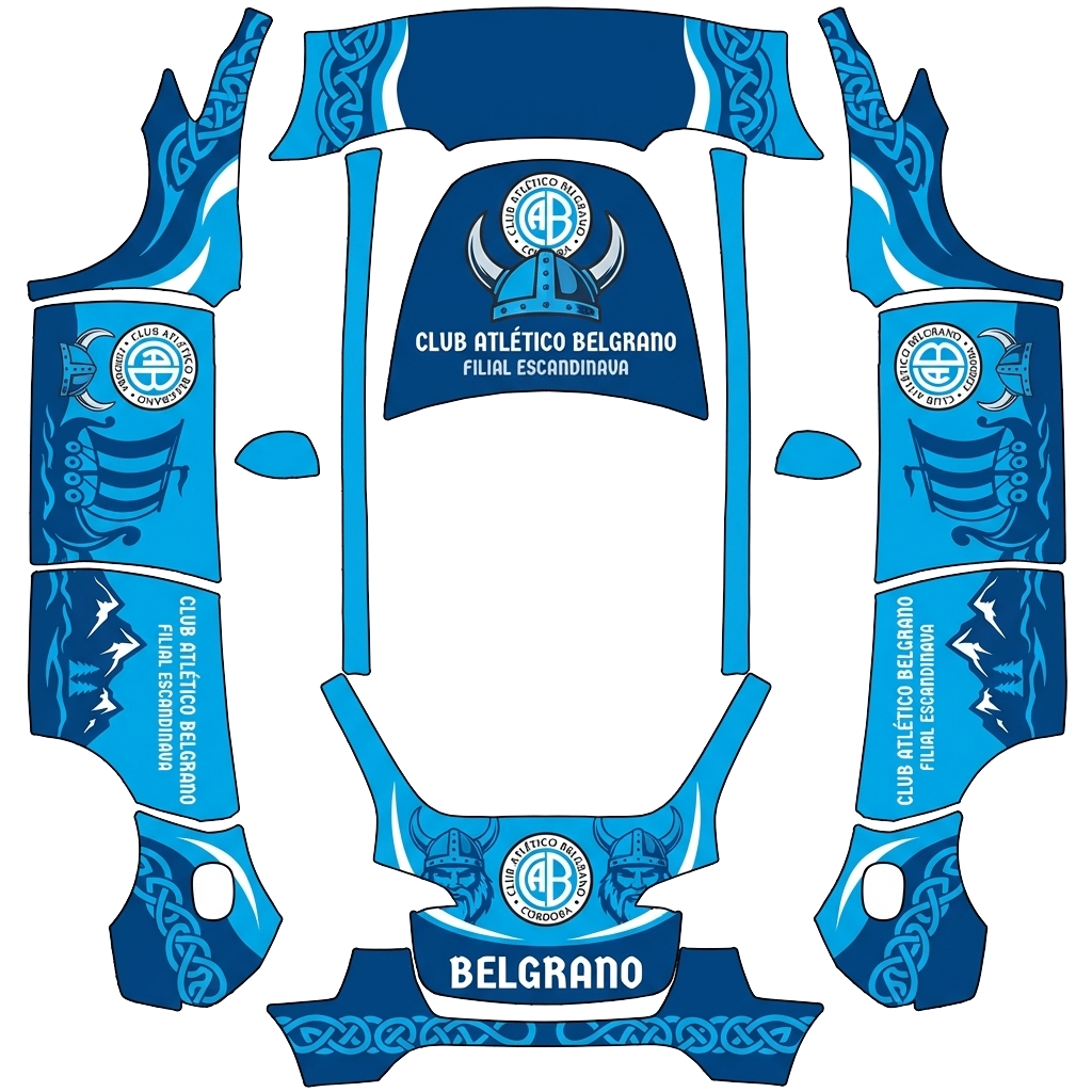 Model Y Wrap Design - flat wrap PNG for Model Y Paint Shop
