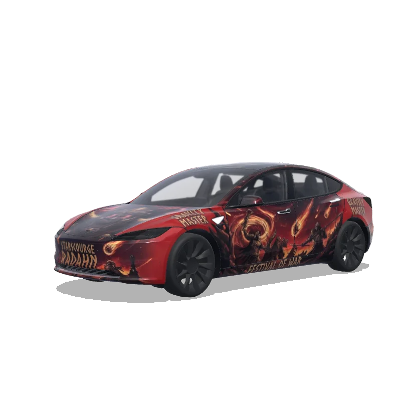 Tesla Model 3 (2024+ Standard/Premium) custom wrap design